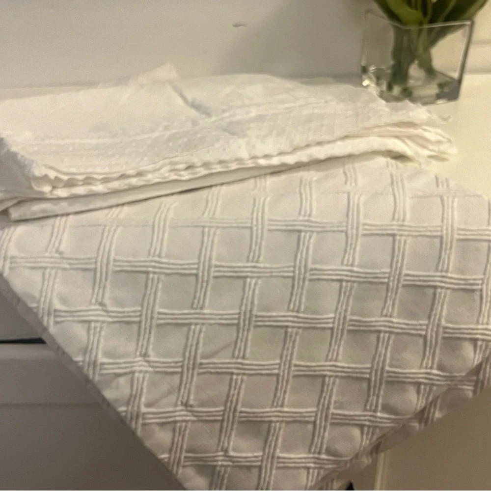 Vintage Pair Ralph Lauren King White Shams
